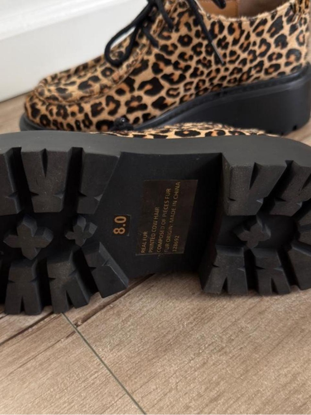 Steve Madden leopard-print platform oxfords size 8.5 - Picture 7 of 7
